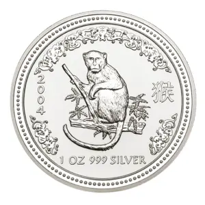 2004 1oz Australian Perth Mint Silver Lunar: Year of the Monkey (2)