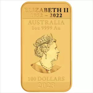 2023 Australian Perth Mint 1oz Dragon Gold rectangular coin (2)