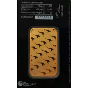 50g Australian Perth Mint gold bar - minted