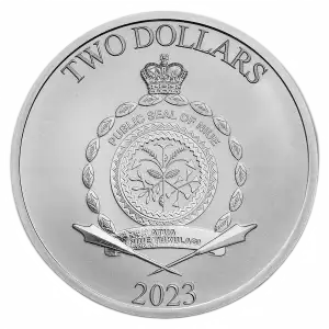 2023 Niue 1 oz Silver $2 Mickey & Minnie: Made for Each Other BU (2)