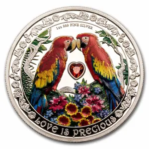 1 oz Niue - Macaw $2 Love is Precious - Silver Round 2025 (2)