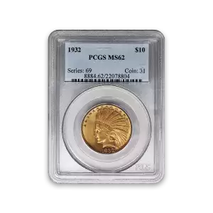 Indian $10 (1907 - 1933) - PCGS - MS62