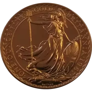 Any Year 1oz British Gold Britannia - 22k (1987-2012)