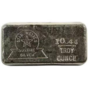 Vintage 10.44 oz Star metals Silver Bar (2)